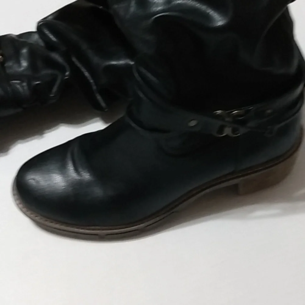 Tall Black Slouch  White Mountain crammers Boot 8.5 - Picture 5 of 16